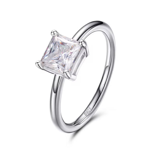Vigselring Princess cut 1.0ct